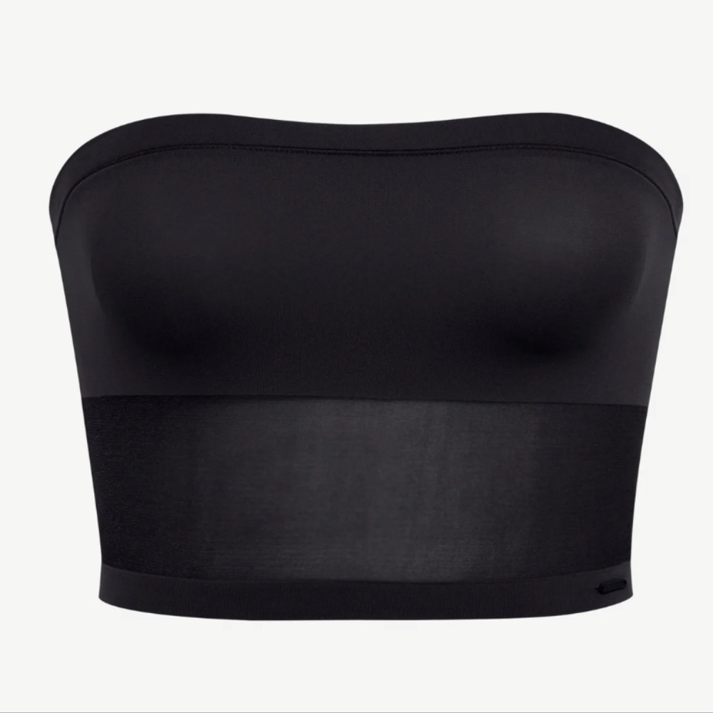 Savage X Fenty In The Spotlight Sheer Black Unlined Bandeau Bralett